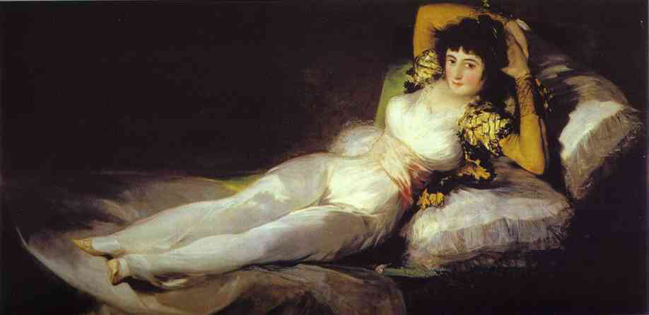 The Clothed Maja (La Maja Vestida). 1800-03. Oil on canvas. Museo del Prado, Madrid 