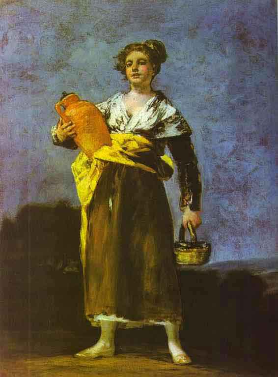 Girl with a Jug. (Aguadora). Oil on canvas, 68 x 50.5 cm. Szepmuveseti Muzeum, Budapest, Hungary. 
