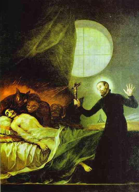 St. Francis Borgia Exorsizing. 1788. Oil on canvas. Private collection 