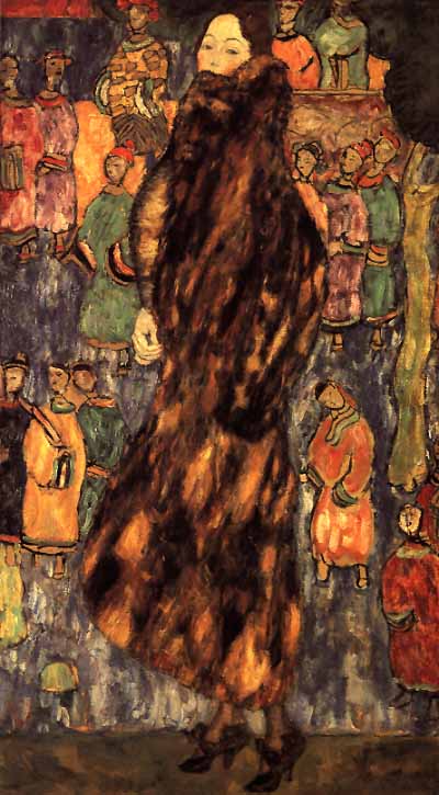 Дама в мехах хорька (картина незакончена), 1916-1918, частное собрание 