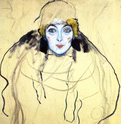 Портрет дамы (незакончен), 1917-1918, Линц, Новая галерея 