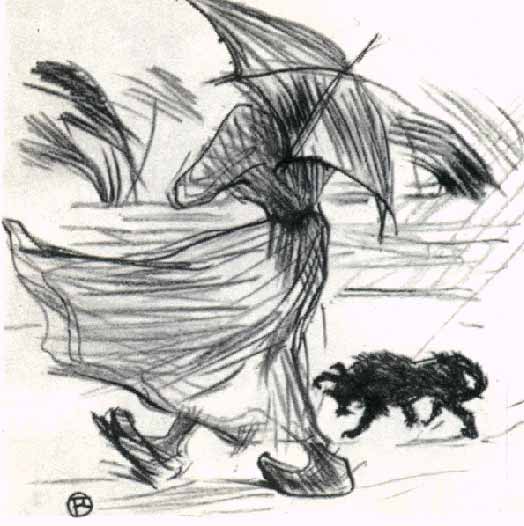 Что говорит дождик. Литография, 1895 