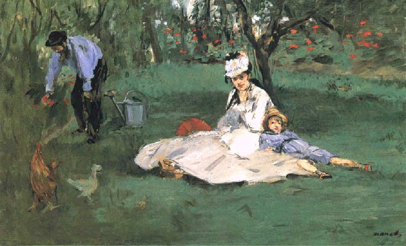 Семья Моне в саду, 1874г. 