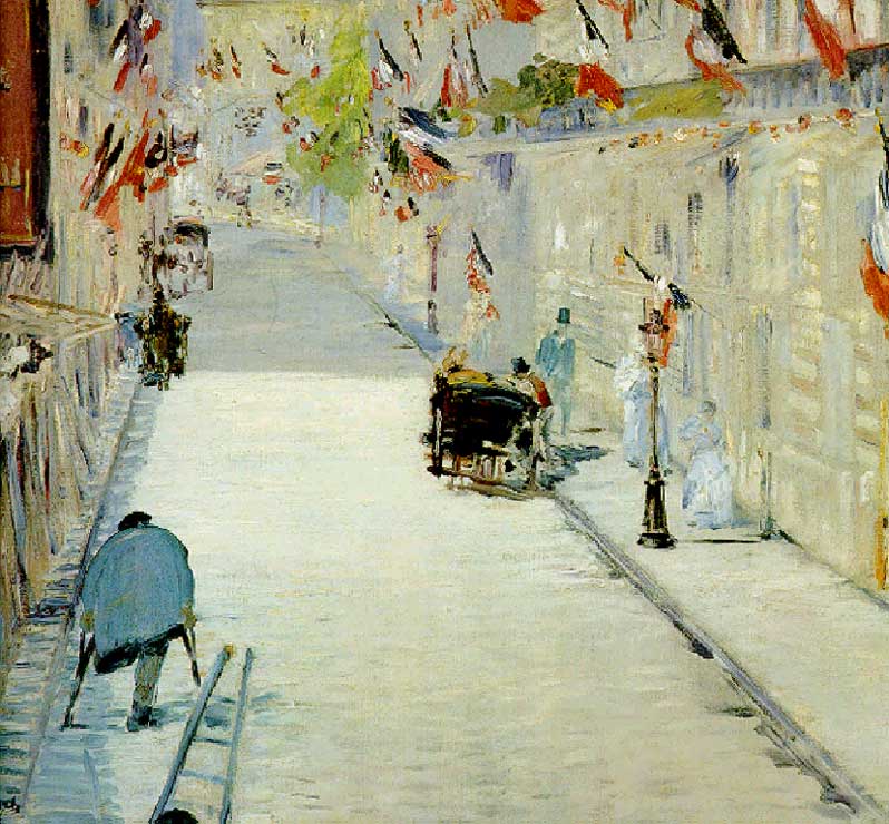 Улица Монье с флагами, 1878г. 