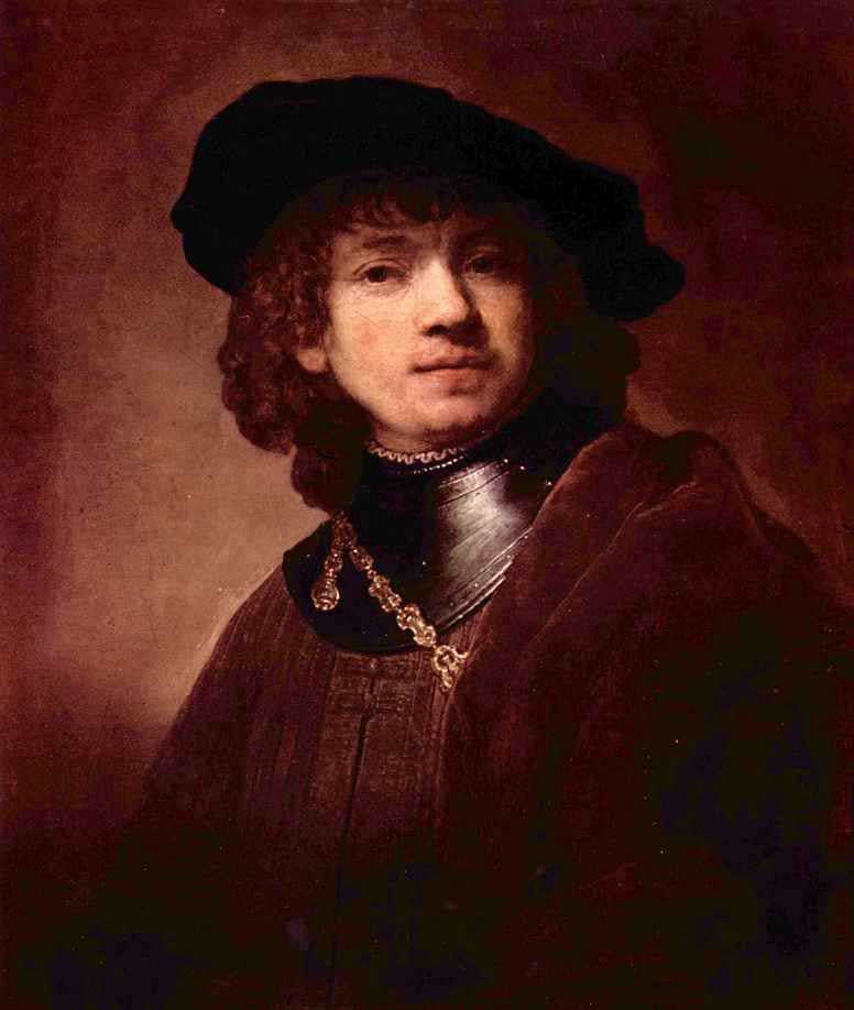 Молодой Рембрандт,    Вторая треть 17 века. Флоренция галерея Уффици. 