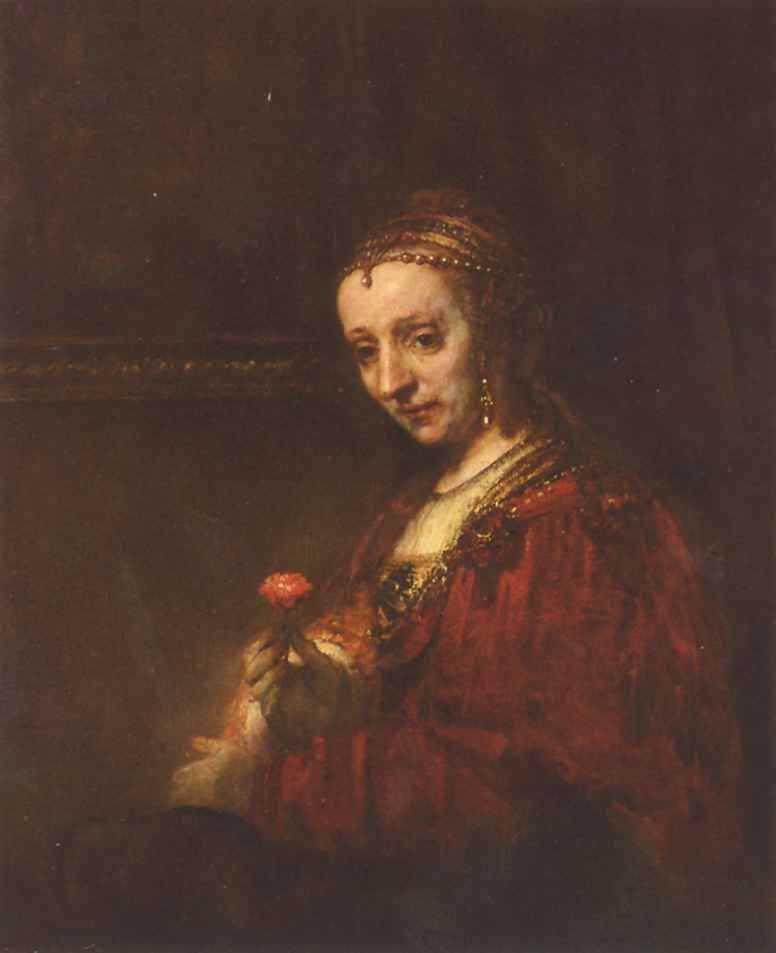 Женщина с гвоздикой. 1667-1668. Нью Йорк, музей Метрополитен. 