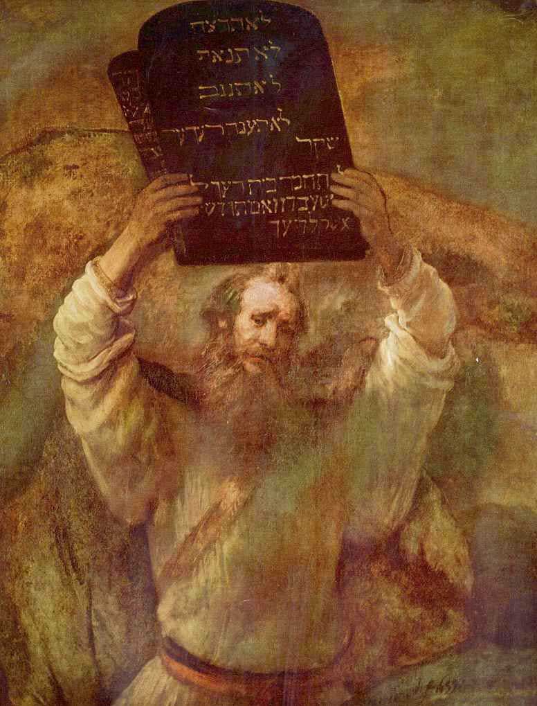Моисей, разбивающий скрижали Завета. 1659. Берлин, картинная галерея. 