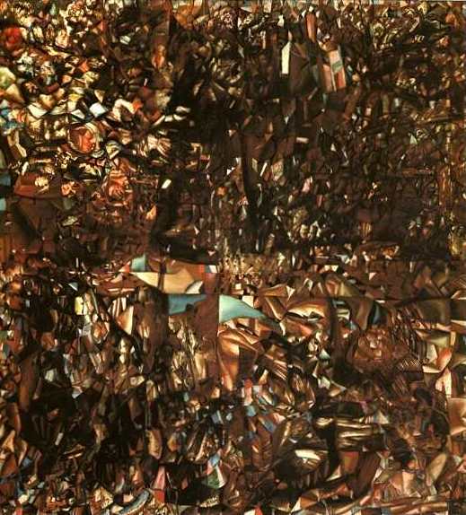 Композиция, 1916<br>Масло на холсте. Частная коллекция<br>Composition<br>Oil on canvas. Private collection<br>71.1x88.9 cm 