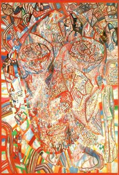 Живая голова, 1923<br>Масло на холсте. Русский музей<br>A Living Head<br>Oil on canvas. The Russian Museum<br>85x78 cm 