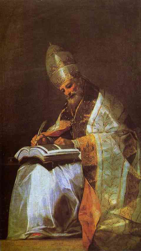St. Gregory. c. 1797. Oil on canvas. Museo Romantico, Madrid, Spain.  