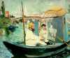 Клод Моне в лодке-студии, 1874г.