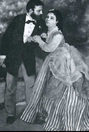 Портрет Альфреда Сислея с женой 1868 